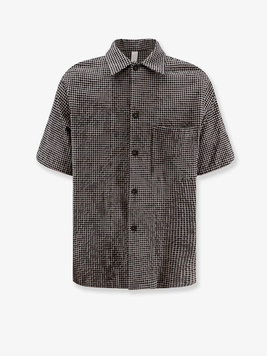 Shirt Cotton-Blend Black Checked
