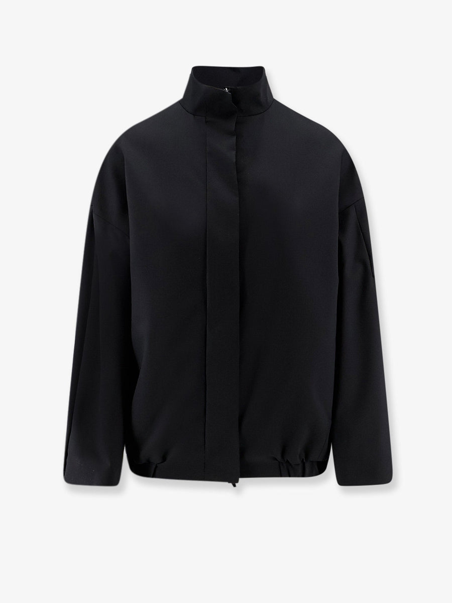 Wool Blend Jacket Black Polyester