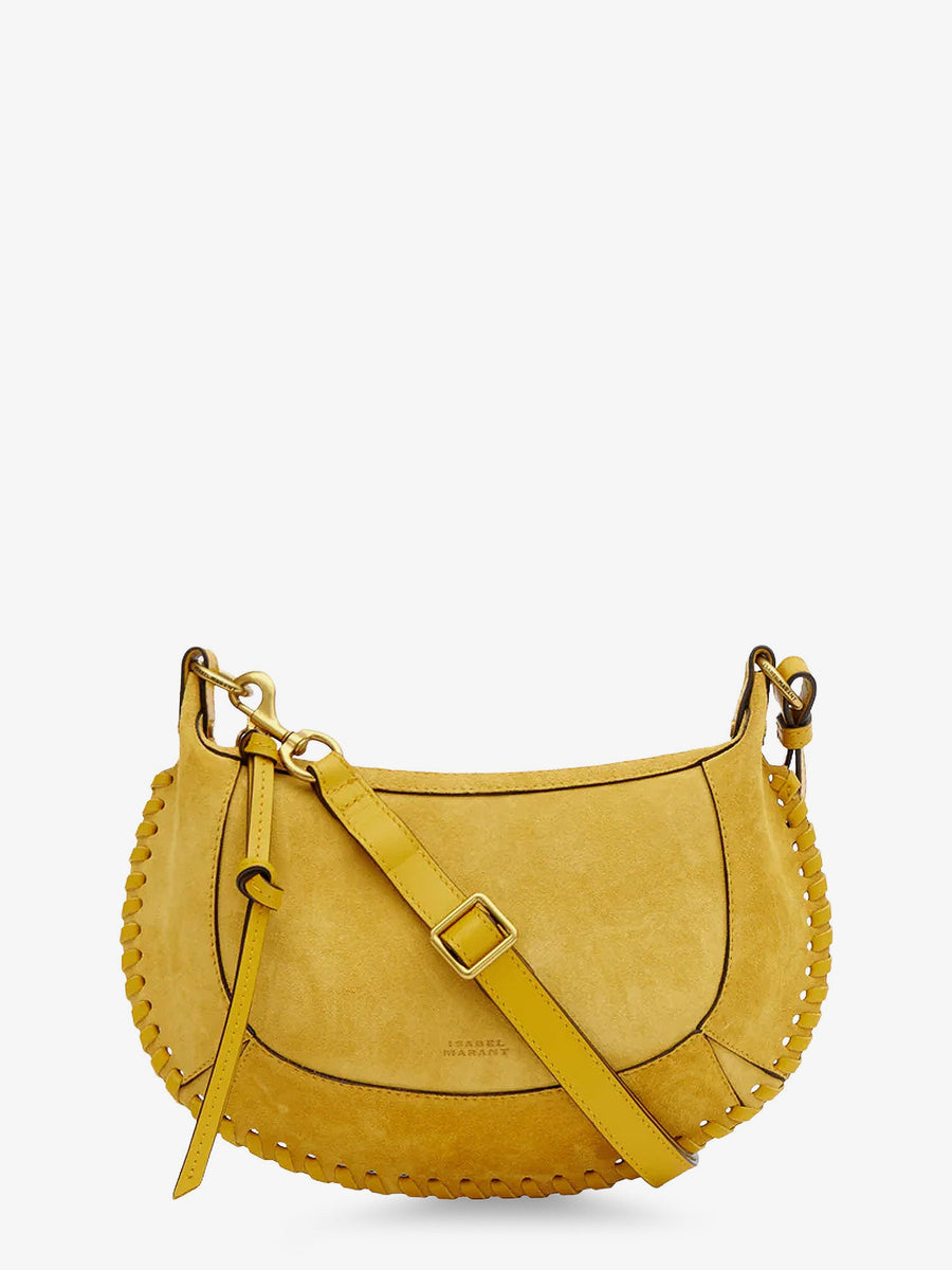 Oskan Moon Suede Crossbody Bag Yellow Pelle Shoulder