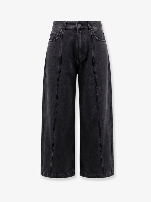 Jeans Balloon Fit Black Denim Cotton