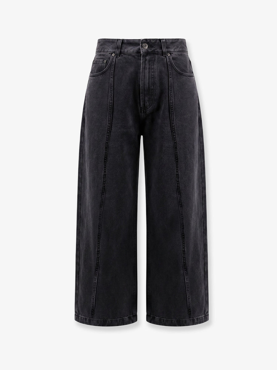 Jeans Balloon Fit Black Denim Cotton