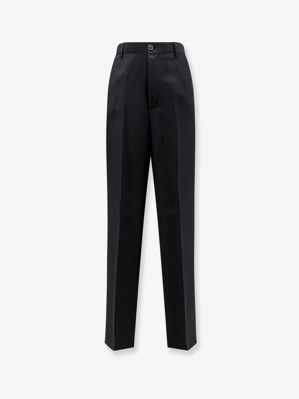 Trousers Viscose-Linen Black
