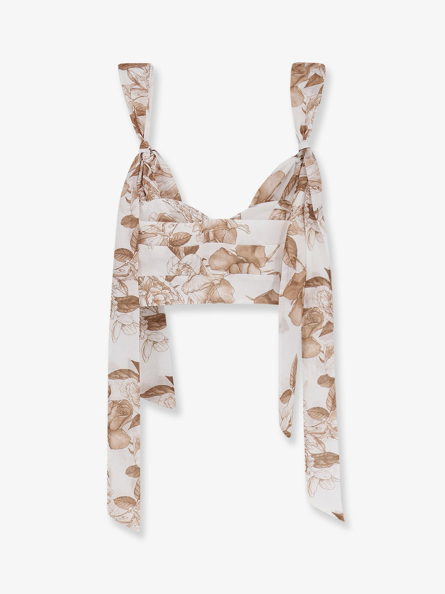 Ramie Top Seraphina Beige T-shirts & Jerseys