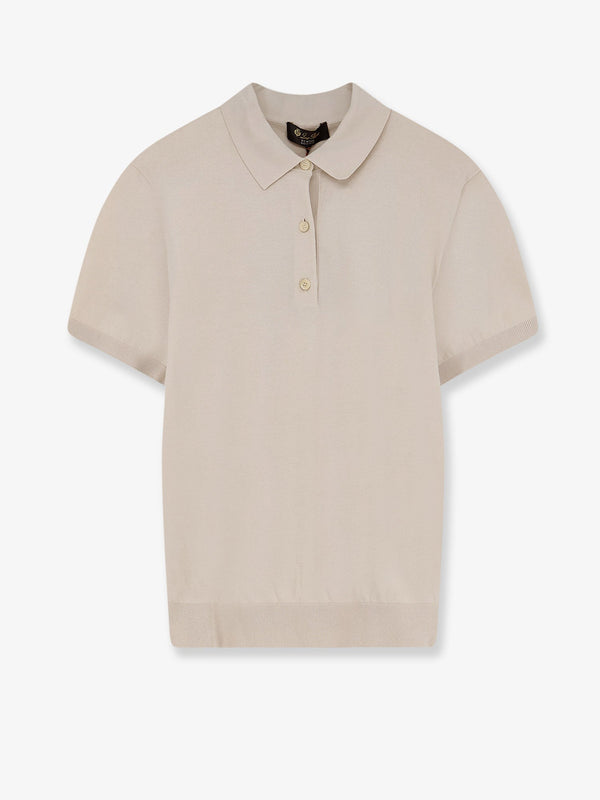 Polo Shirt Ice Wish Beige Cotton Knitwear