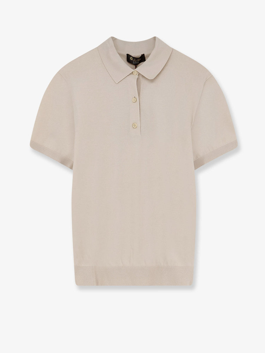 Polo Shirt Ice Wish Beige Cotton Knitwear