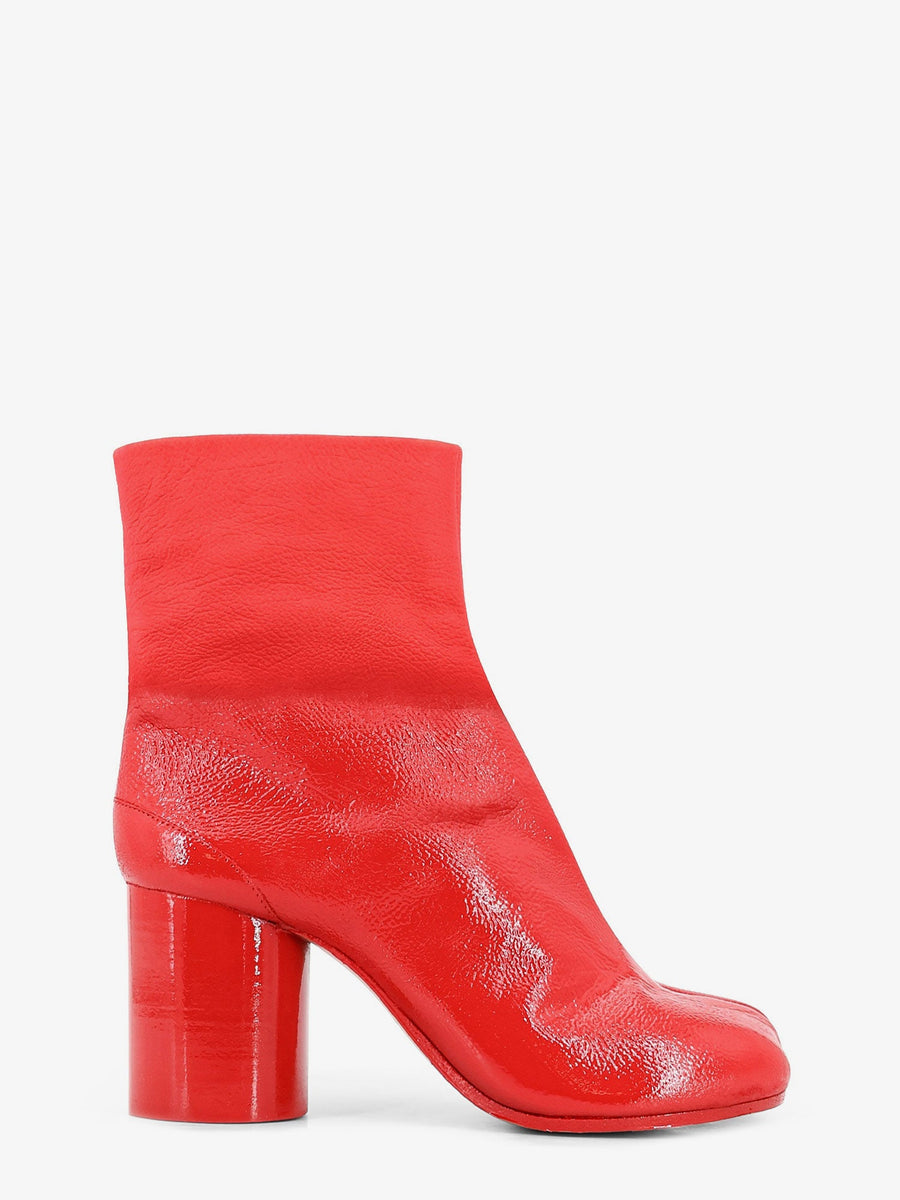 Boots Tabi Red Leather
