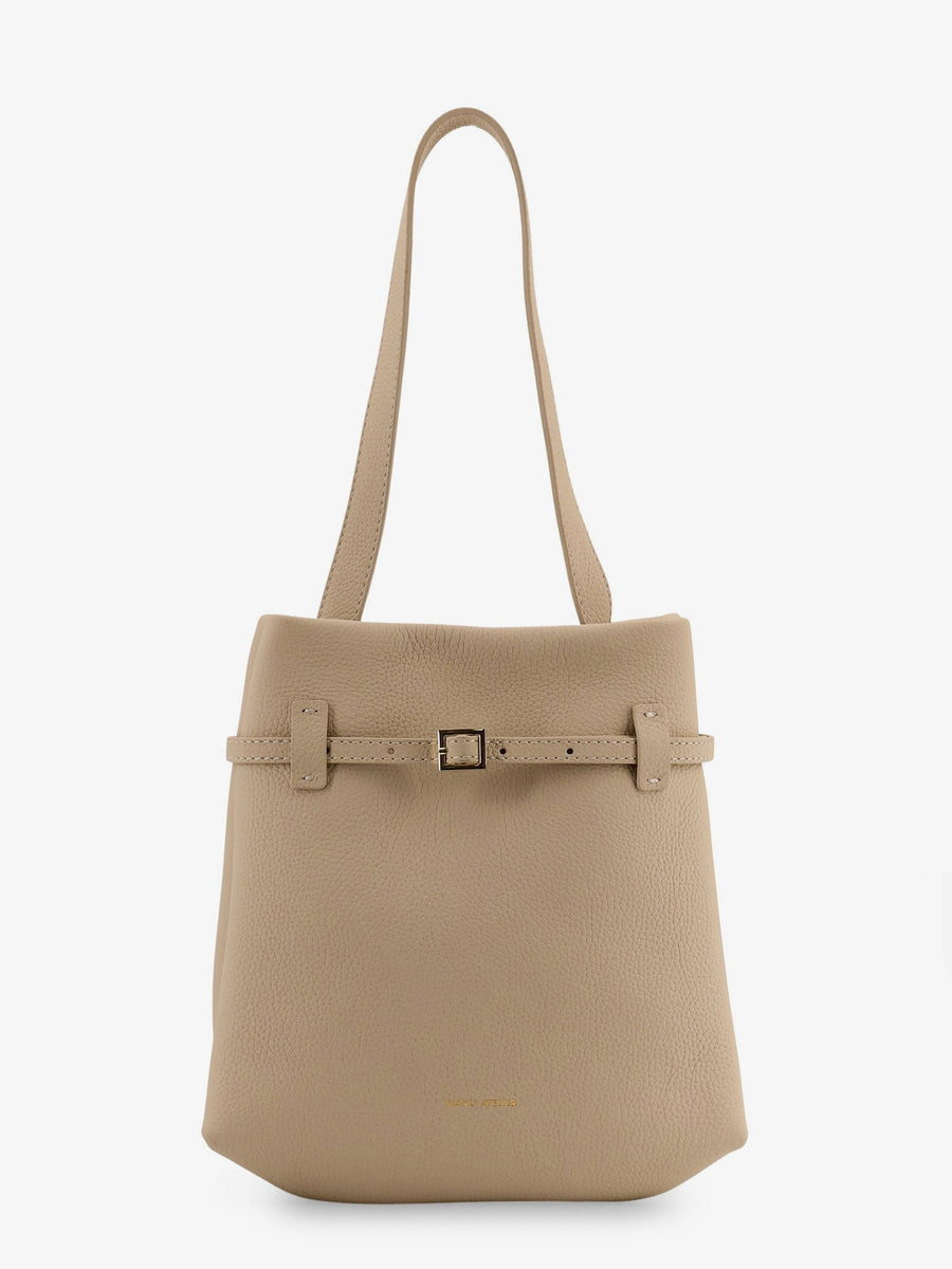 Shoulder Bag Mini Tote Du Jour Beige Leather