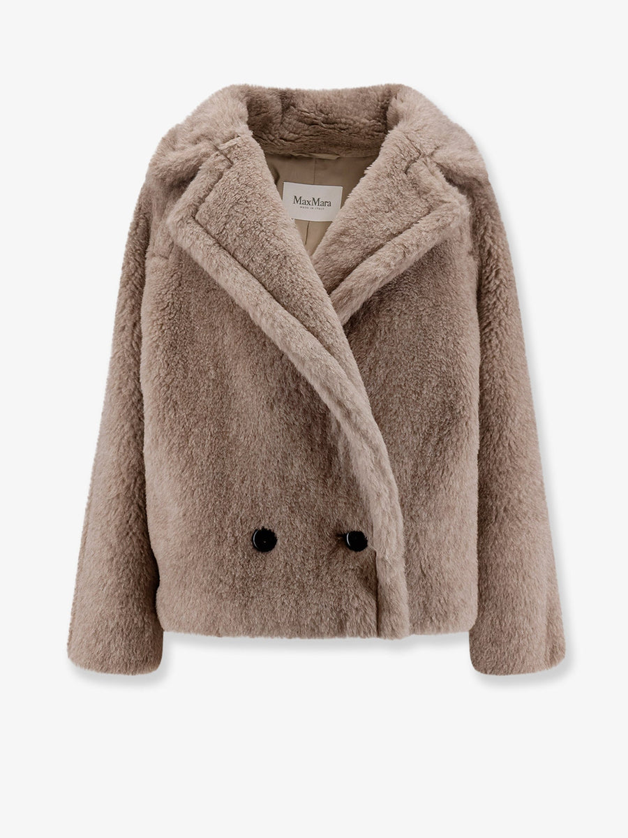 Alpaca And Cashmere Fur Jacket Beige