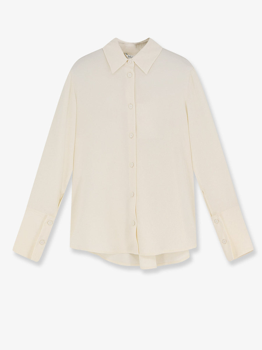 Stretch Silk Shirt Beige