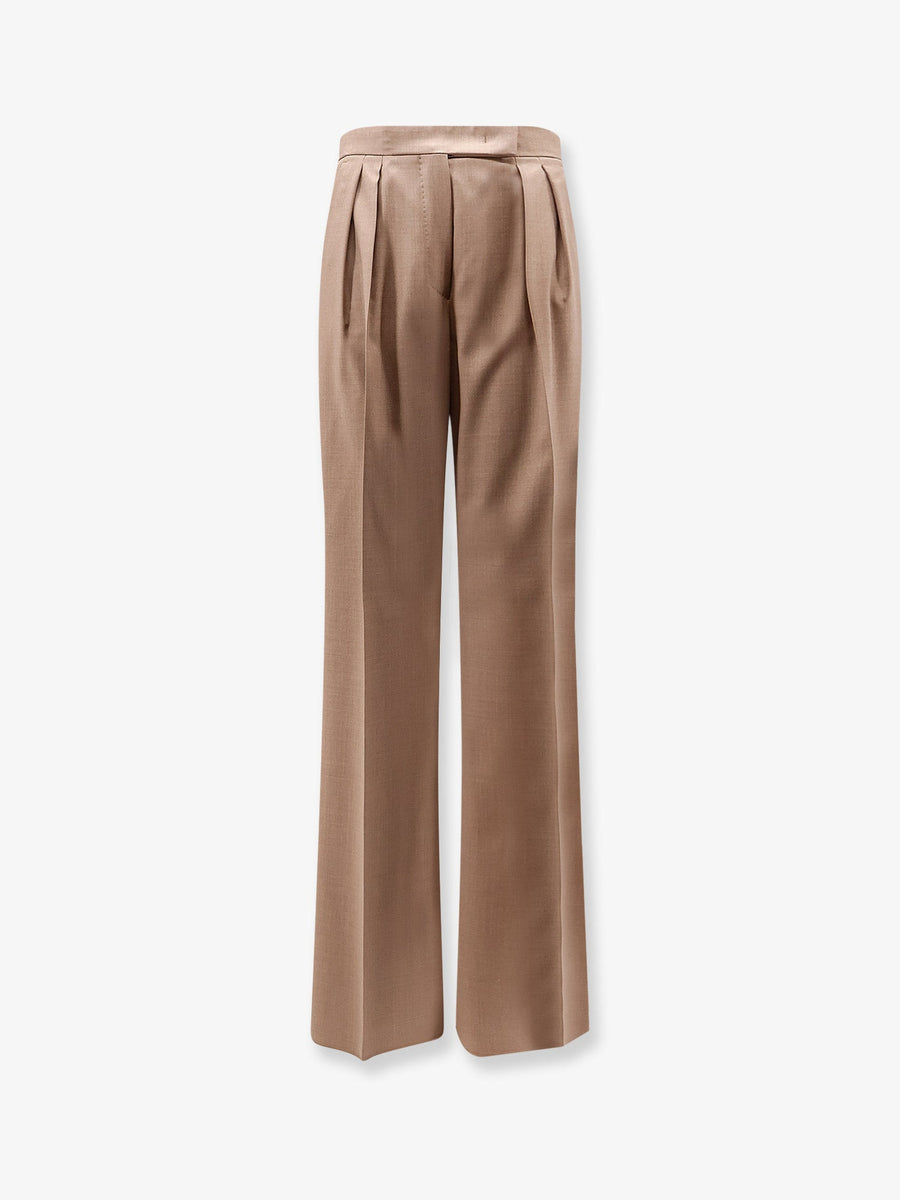 Virgin Wool Trousers Brown