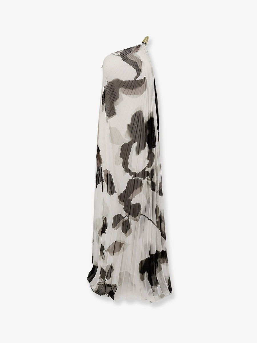 Pleated Dress Mxefuggito White Polyester; Lining: Acetate