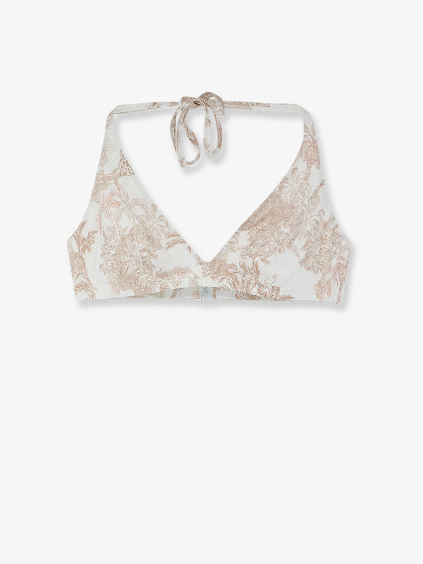 Bikini Top Gaia Beige Polyamide Swimwear