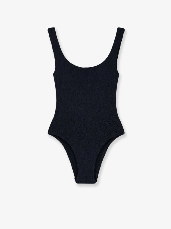 One-Piece Swimsuit Lora Crinkle Black Polyamide Swimwear
