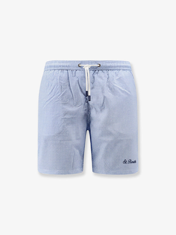 Swim Boxer Shorts Blue Polyester