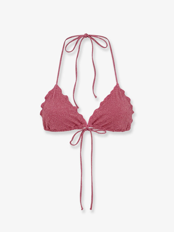 Bikini Top Pink Viscose Swimwear