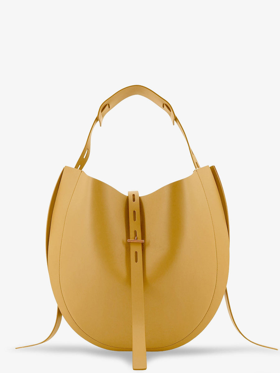 Leather Crossbody Bag Yellow Shoulder