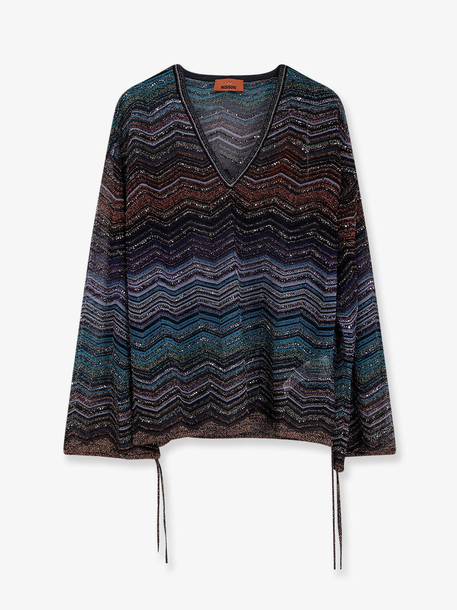 Viscose And Metallic Fiber Sweater