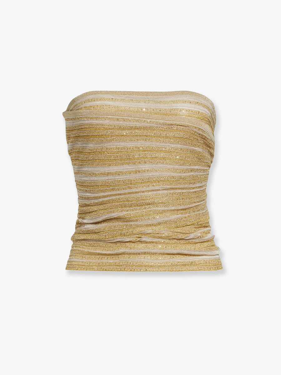 Viscose Blend Top Gold T-shirts & Jerseys