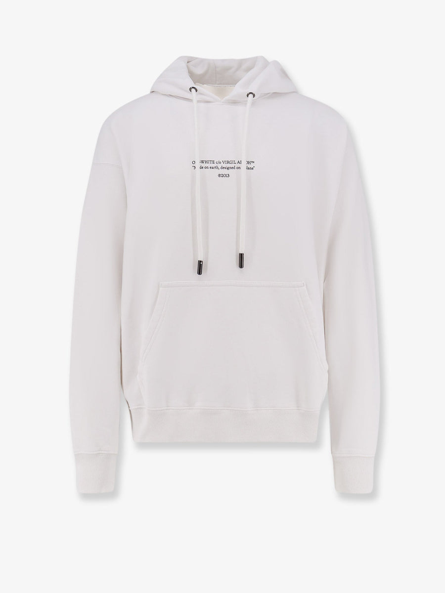 Cotton Sweatshirt With Logo Print White Sweatshirts