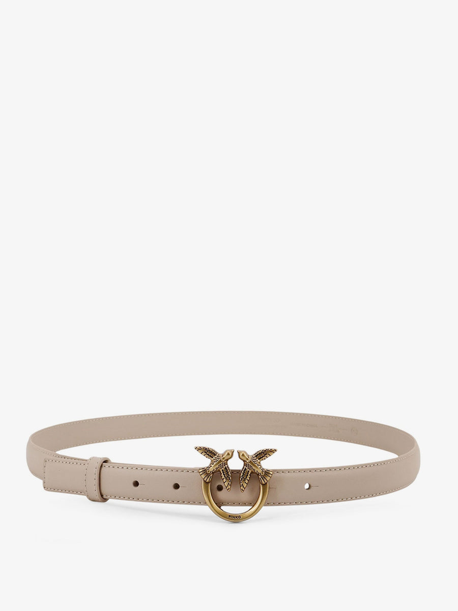 Leather Belt Beige