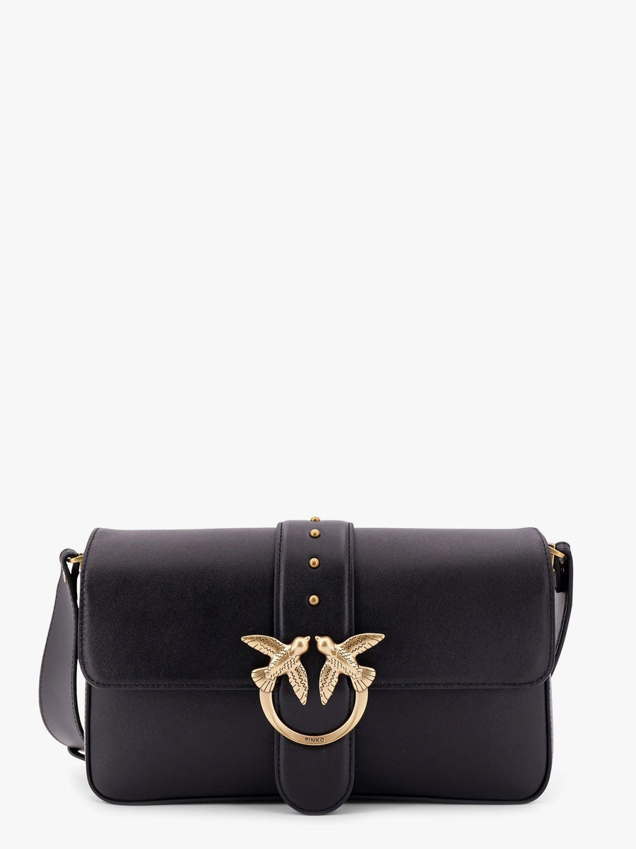 Classic Leather Shoulder Bag Black