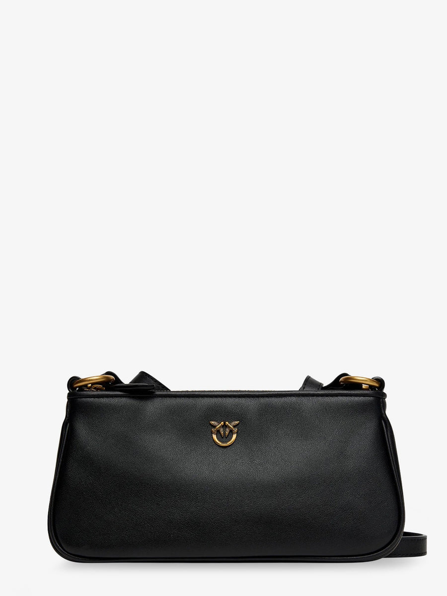 Mini Half Moon Leather Crossbody Bag Black Shoulder