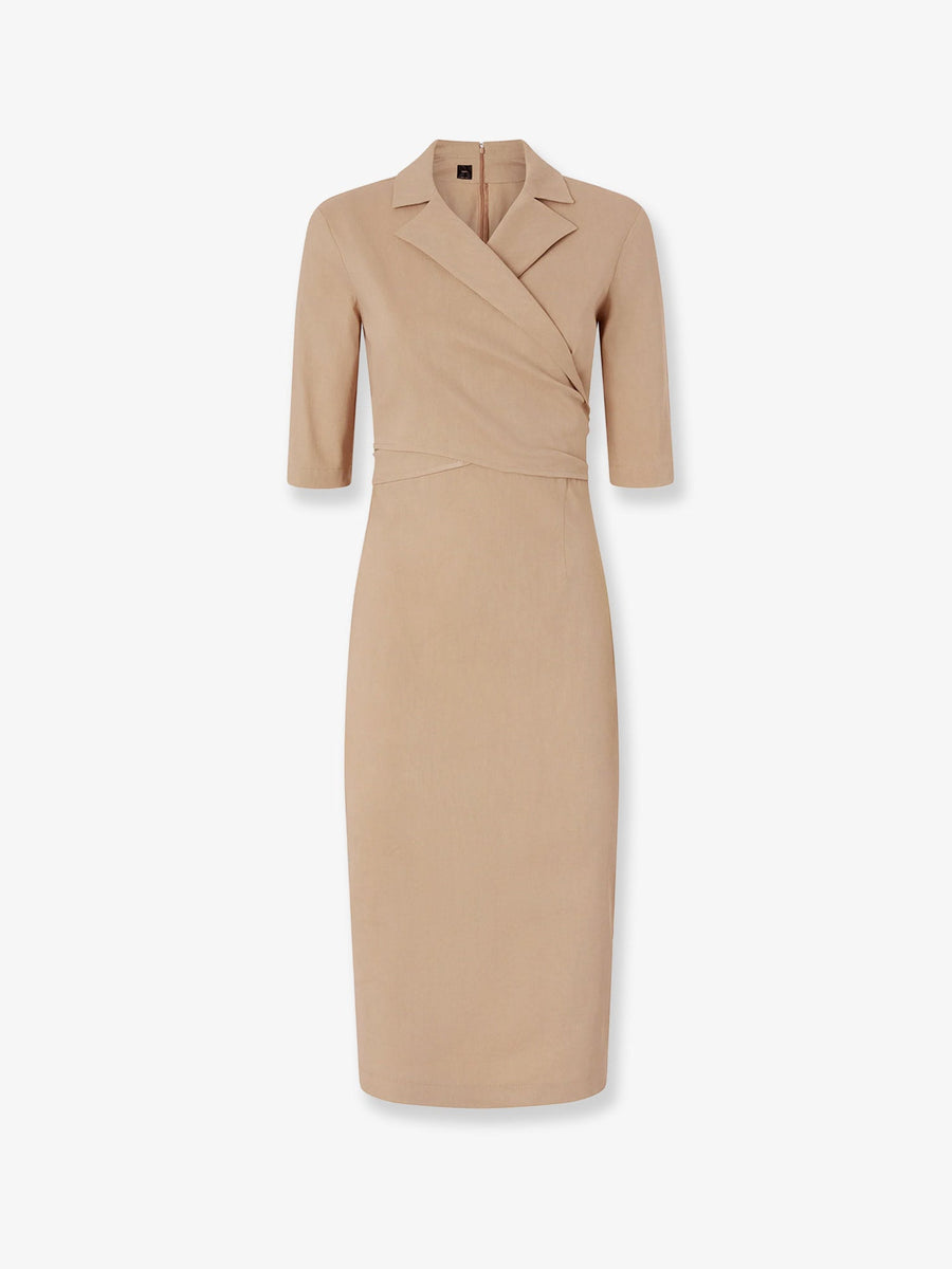 Dress Allyson Linen-Blend Beige