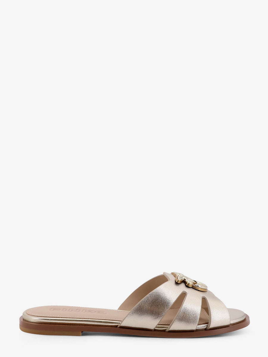 Sandals Milly Gold Leather