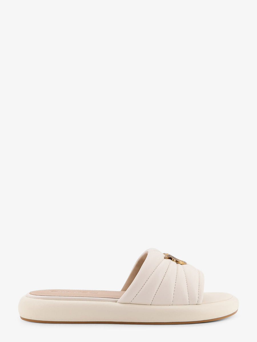 Fiona Leather Sandals White