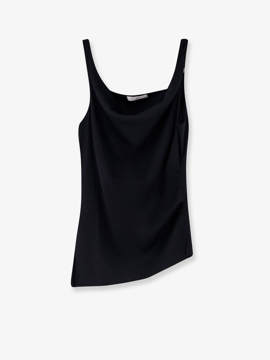 Air Twisted Cotton And Modal Top Black T-shirts & Jerseys