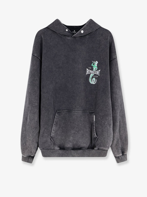 Hooded Sweatshirt Grey Cotton Sweatshirts