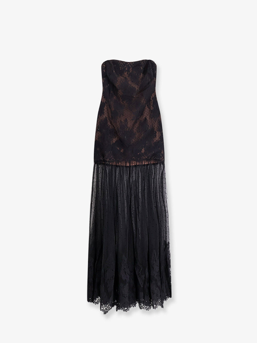 Dress Vespera Black Lace Polyester