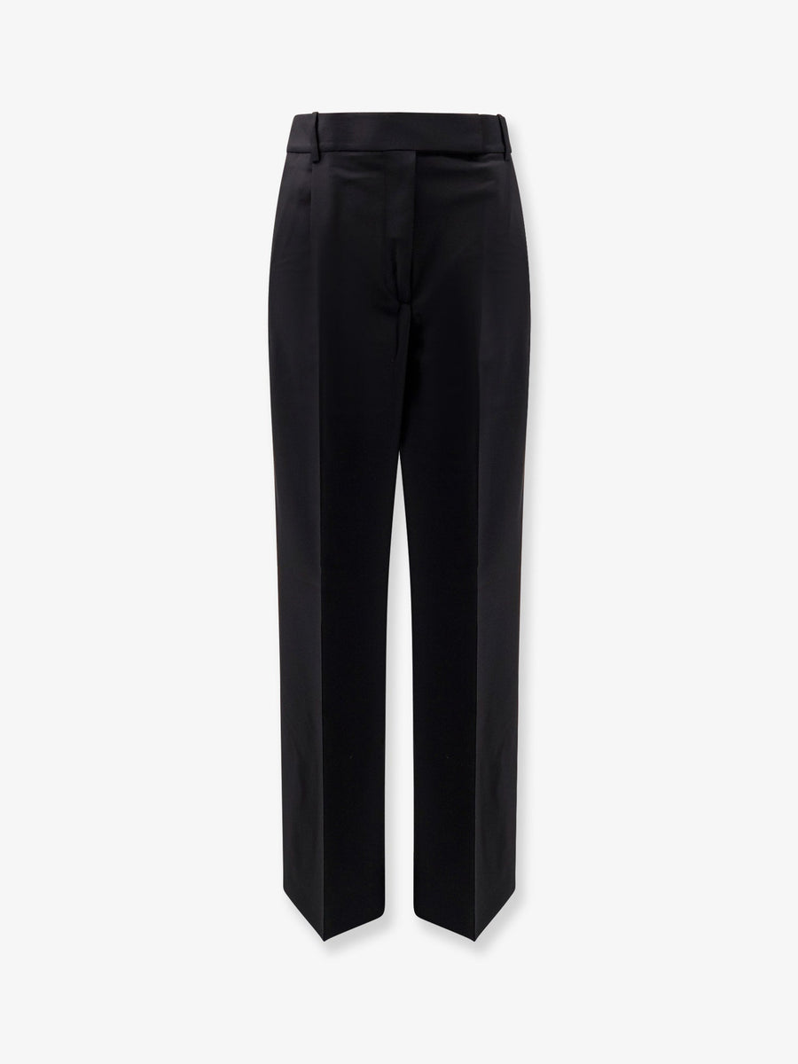 Midwaist Wool Blend Trousers Black Virgin