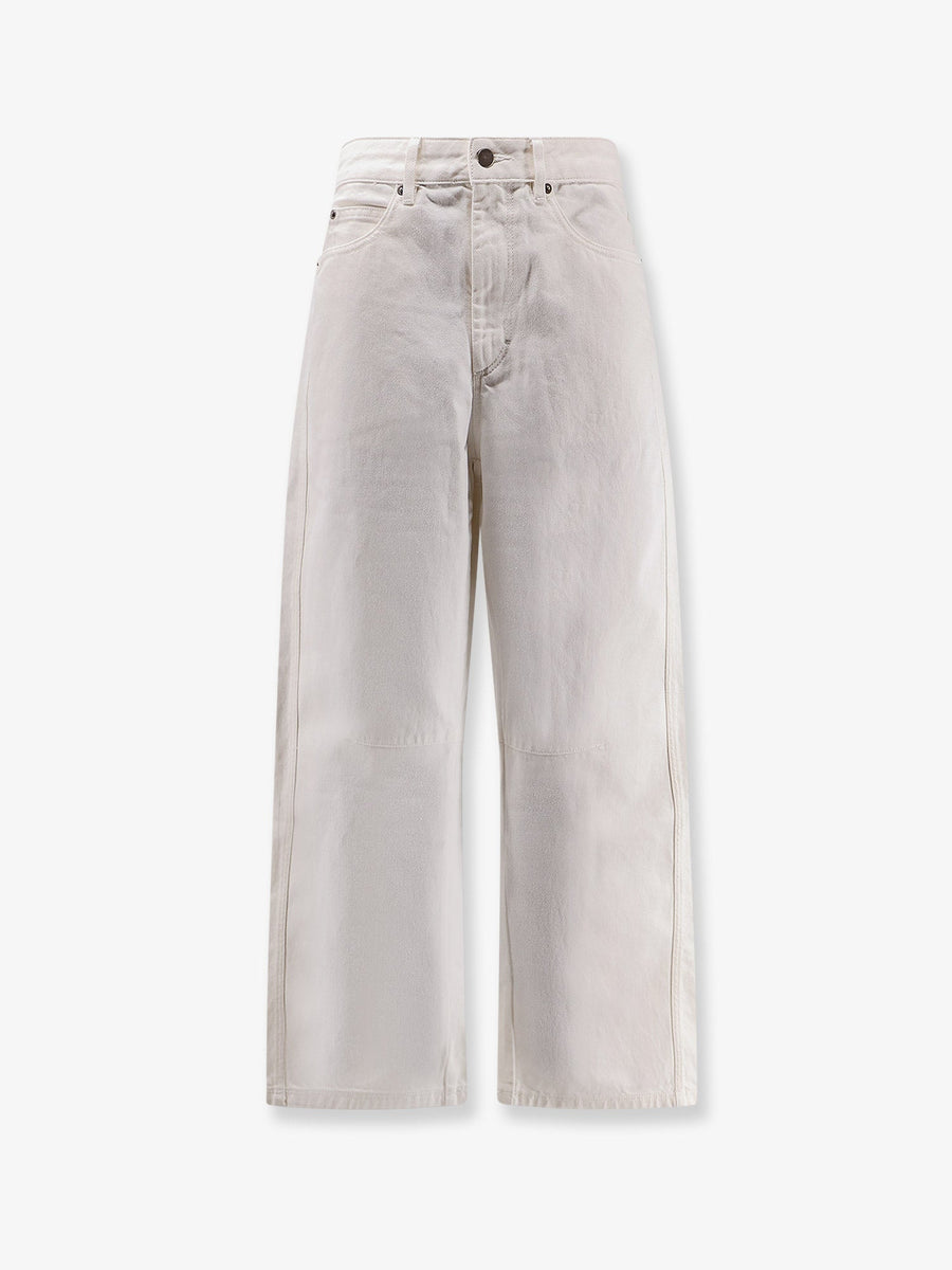Denim Trousers White Cotton