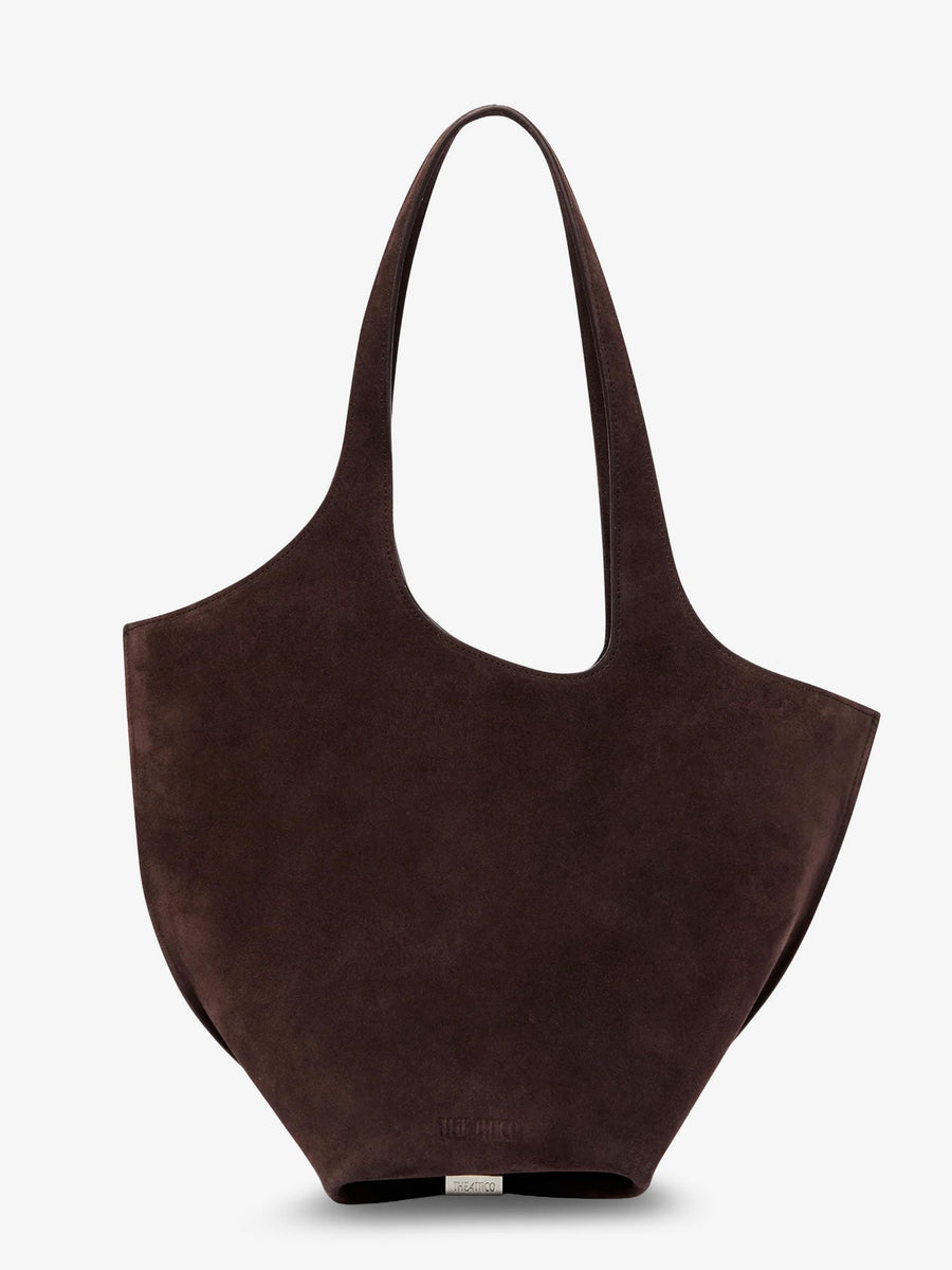 Suede Shoulder Bag Brown Leather