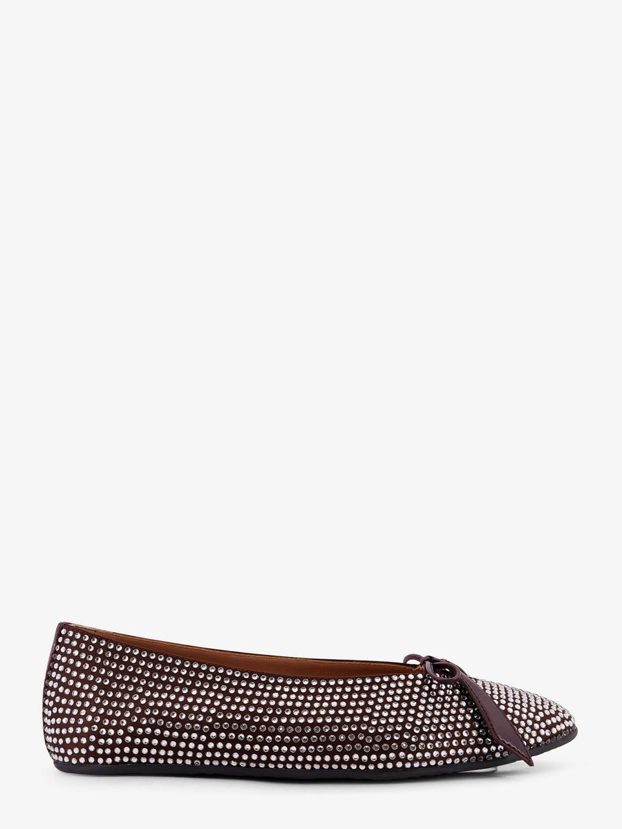Ballerina Shoes Kali Satin Brown Polyester