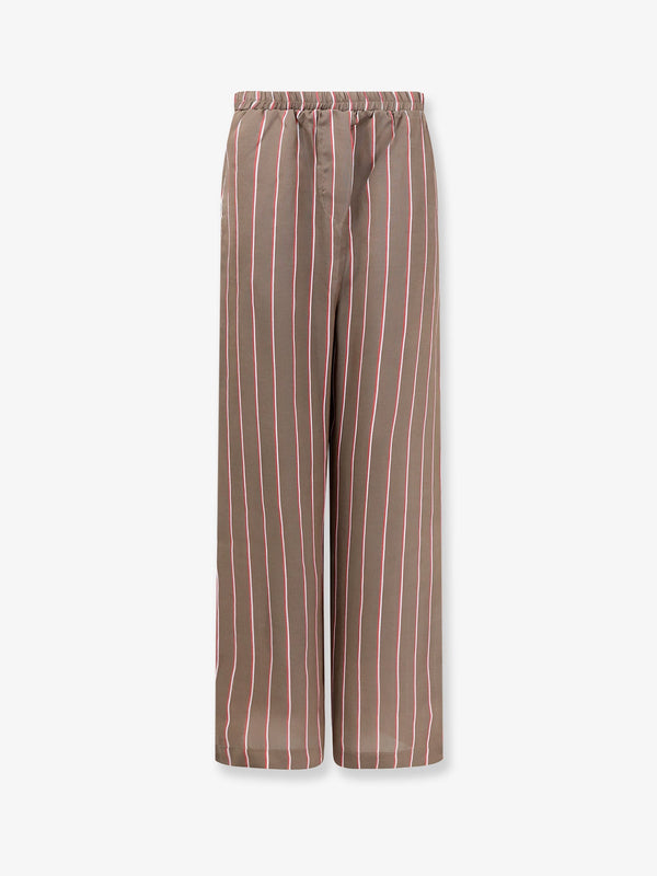 Trousers Viscose-Silk Brown