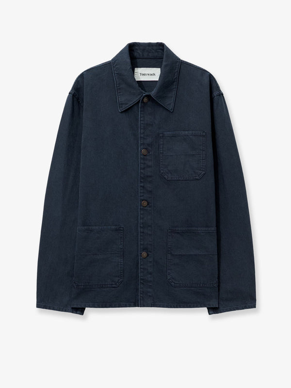 Cotton Jacket With Denim Effect Blue