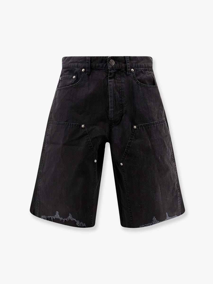 Cotton Cargo Bermuda Shorts Black