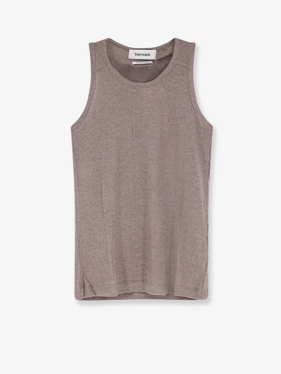 Lyocell Blend Tank Top Grey T-shirts