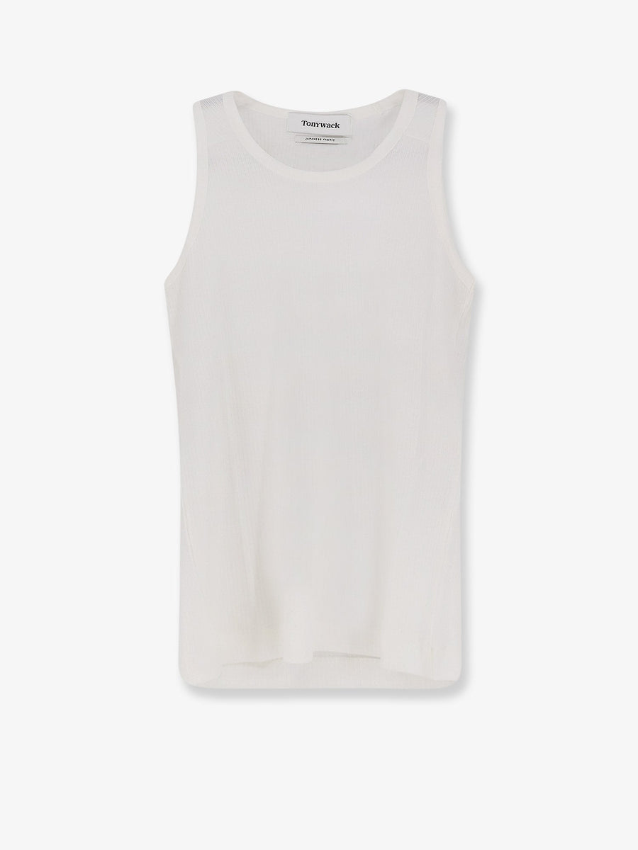 Lyocell Blend Tank Top White T-shirts