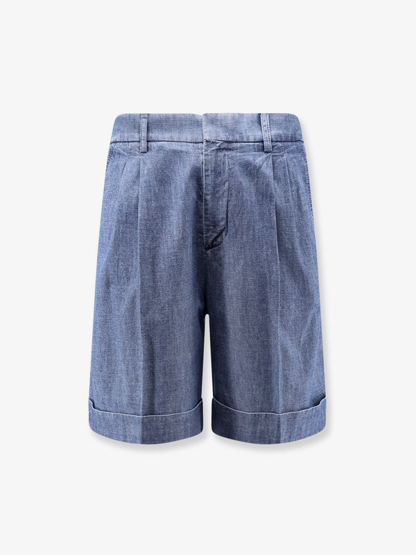 Denim Shorts Blue Cotton