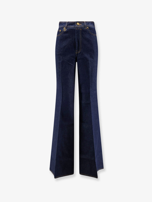 Flare Jeans Cotton Denim Blue