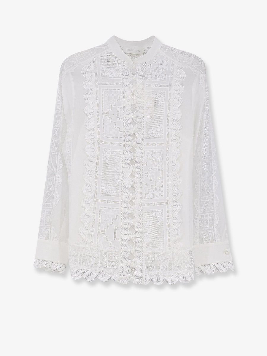 Cotton Shirt Aster White
