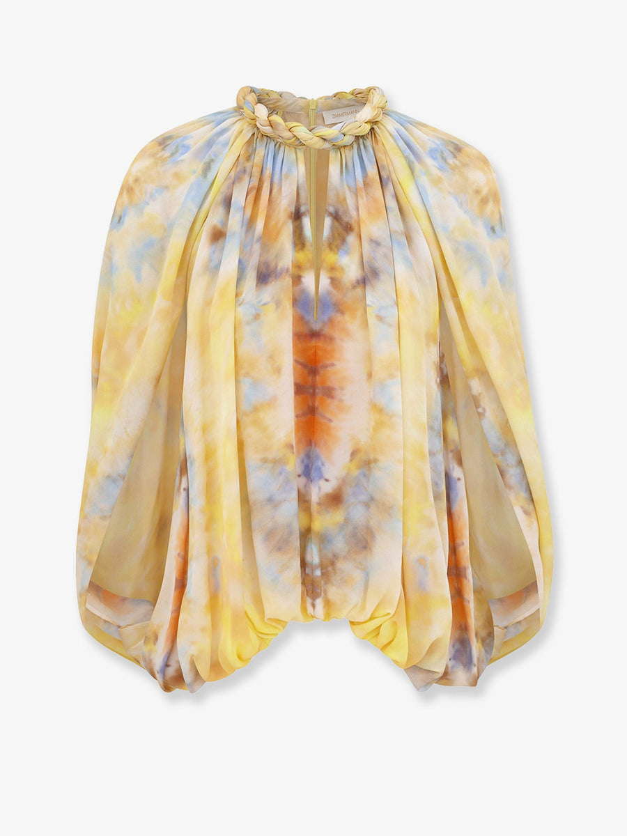 Silk Top Alchemy Twist Billow Yellow T-shirts & Jerseys