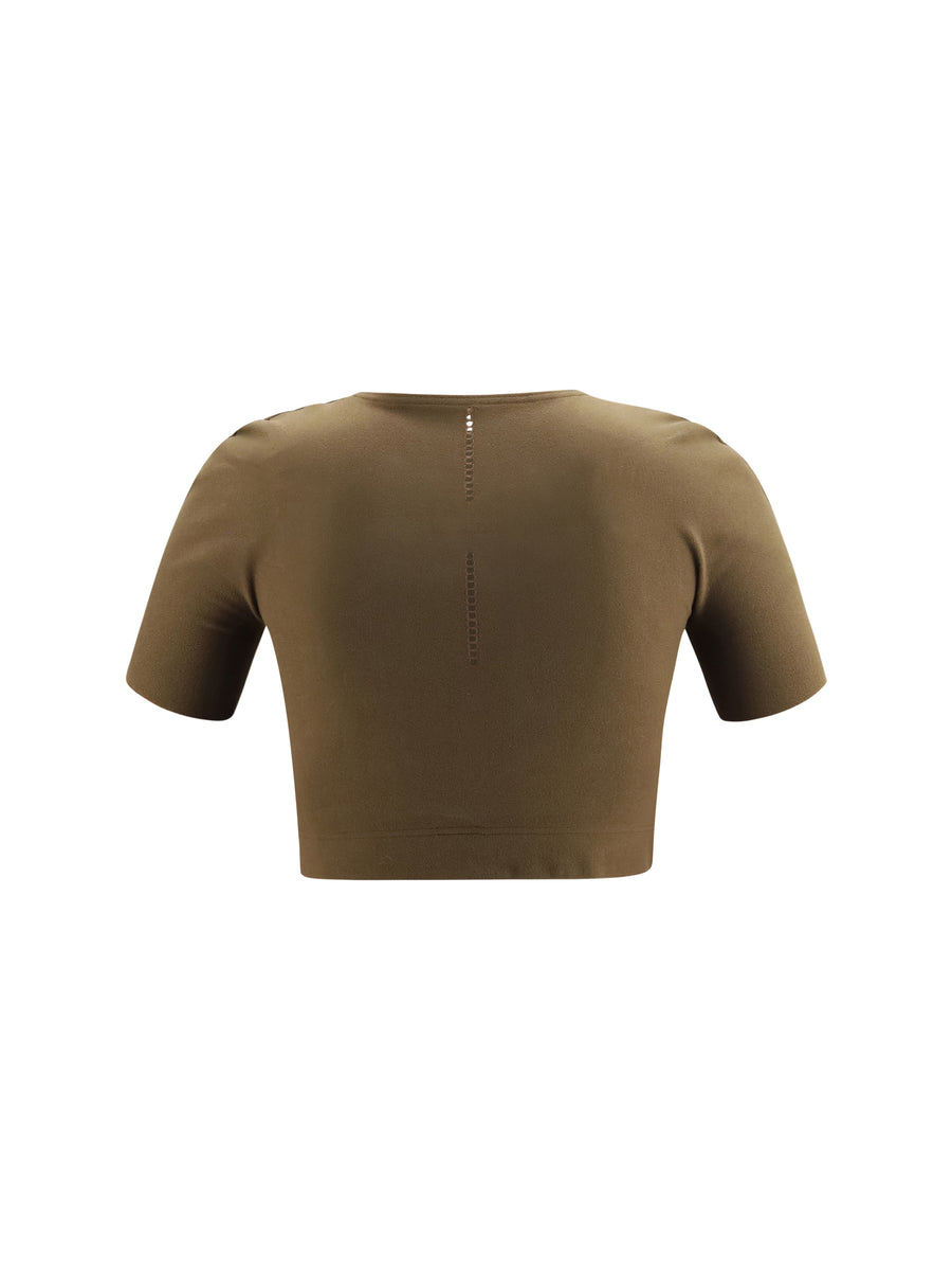 T-Shirt Seamless Fitted Olive Dust Polyamide