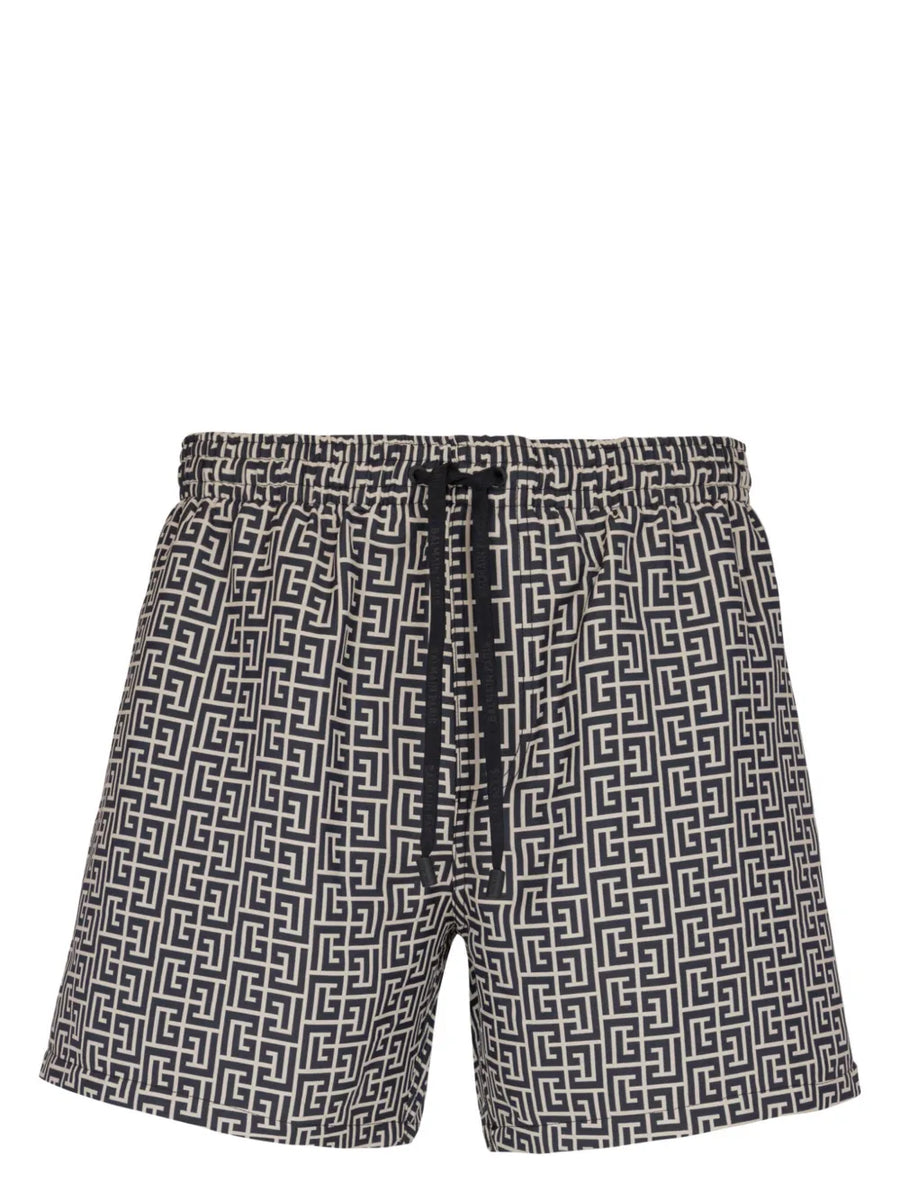 Balmain Polyester 71% swim shorts in black