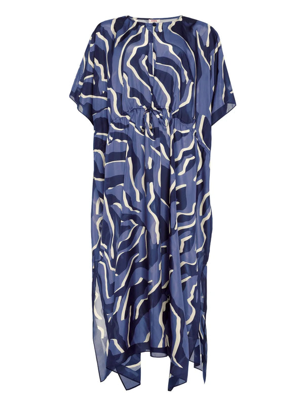 Eres Silk 100% maxi dress in blue