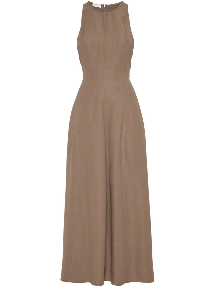 Brunello Cucinelli Viscose 73% dress in brown