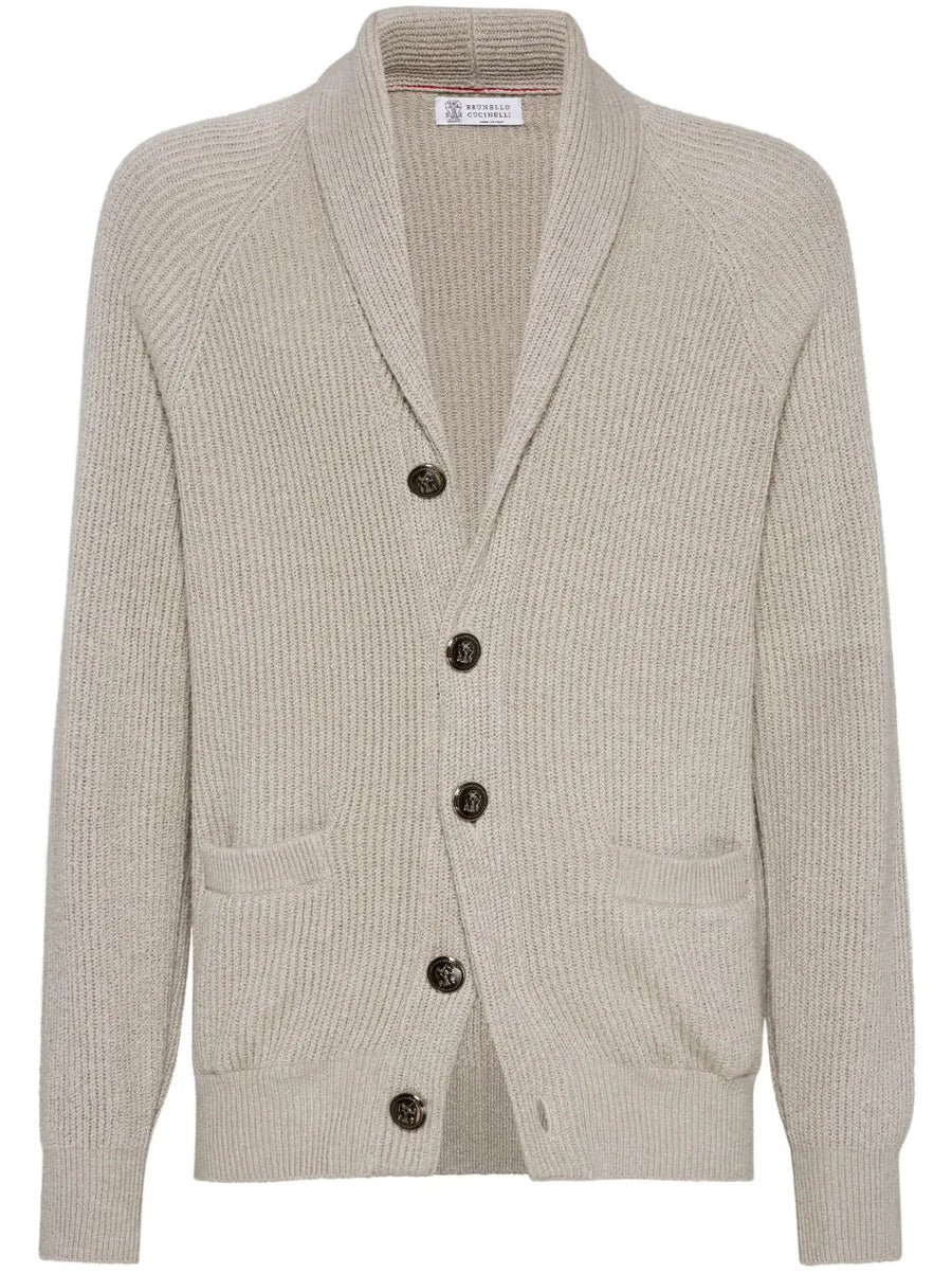 Brunello Cucinelli Cotton 100% cardigan in beige